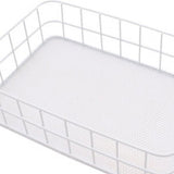 Maxbell Iron Wire Storage baskets Fruit Sundries Holder for Pantry Rack Bathroom White