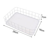 Maxbell Iron Wire Storage baskets Fruit Sundries Holder for Pantry Rack Bathroom White