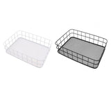 Maxbell Iron Wire Storage baskets Fruit Sundries Holder for Pantry Rack Bathroom White