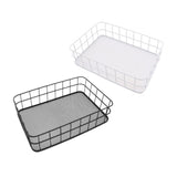 Maxbell Iron Wire Storage baskets Fruit Sundries Holder for Pantry Rack Bathroom White