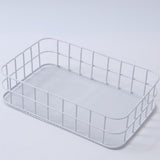 Maxbell Iron Wire Storage baskets Fruit Sundries Holder for Pantry Rack Bathroom White