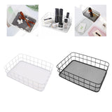 Maxbell Iron Wire Storage baskets Fruit Sundries Holder for Pantry Rack Bathroom White