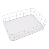 Maxbell Iron Wire Storage baskets Fruit Sundries Holder for Pantry Rack Bathroom White