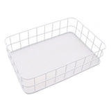 Maxbell Iron Wire Storage baskets Fruit Sundries Holder for Pantry Rack Bathroom White