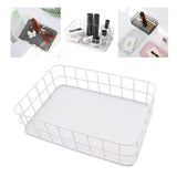 Maxbell Iron Wire Storage baskets Fruit Sundries Holder for Pantry Rack Bathroom White