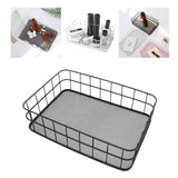 Maxbell Iron Wire Storage baskets Fruit Sundries Holder for Pantry Rack Bathroom Black