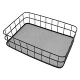 Maxbell Iron Wire Storage baskets Fruit Sundries Holder for Pantry Rack Bathroom Black