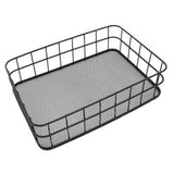 Maxbell Iron Wire Storage baskets Fruit Sundries Holder for Pantry Rack Bathroom Black