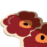 Maxbell Doormat Double Flowers Shape Entrance Rugs Door Mat for Kitchen Front Door Red 40cmx60cm