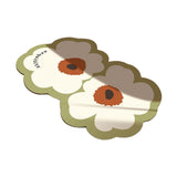 Maxbell Doormat Double Flowers Shape Entrance Rugs Door Mat for Kitchen Front Door White 30cmx40cm