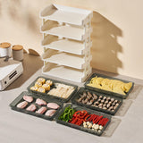 Maxbell Kitchen Storage Rack Multilayer Fruit Plate for Gathering Parties Barbecue White 3 Layer