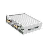 Maxbell Makeup Organizer Portable Desk Dustproof Separated for Sundries Tape Office White 2 tier