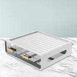 Maxbell Makeup Organizer Portable Desk Dustproof Separated for Sundries Tape Office White 2 tier