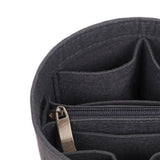 Maxbell Storage Bag Liner Insert Bucket Type with Compartments Durable Material Felt Gray