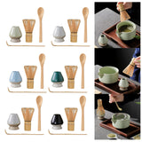 Maxbell Japanese Matcha Tea Set Exquisite Workmanship for Office Friends Gifts Light green