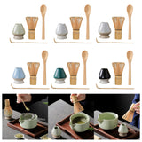 Maxbell Japanese Matcha Tea Set Exquisite Workmanship for Office Friends Gifts Light green