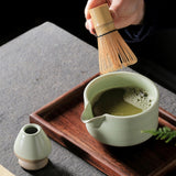 Maxbell Japanese Matcha Tea Set Exquisite Workmanship for Office Friends Gifts Light green