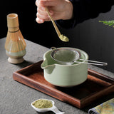 Maxbell Japanese Matcha Tea Set Exquisite Workmanship for Office Friends Gifts Light green