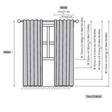 Maxbell 3D Curtains Rod Pocket Window Curtain 2 Panel Set for Bedroom Living Room 107cmx213cm