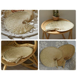 Maxbell Hand-Woven Hand Fan Bohemian Handheld for Summer Wall Decor Adults Kids