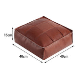 Maxbell Soft PU Leather Moroccan Pouf Handmade Ottoman Foot Rest for Kids Under Desk Red