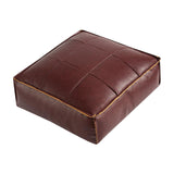 Maxbell Soft PU Leather Moroccan Pouf Handmade Ottoman Foot Rest for Kids Under Desk Violet Red