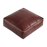 Maxbell Soft PU Leather Moroccan Pouf Handmade Ottoman Foot Rest for Kids Under Desk Violet Red