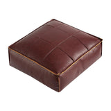 Maxbell Soft PU Leather Moroccan Pouf Handmade Ottoman Foot Rest for Kids Under Desk Violet Red