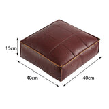 Maxbell Soft PU Leather Moroccan Pouf Handmade Ottoman Foot Rest for Kids Under Desk Violet Red