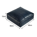 Maxbell Soft PU Leather Moroccan Pouf Handmade Ottoman Foot Rest for Kids Under Desk Navy