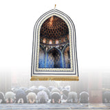 Maxbell Portable Prayer Mat for Men and Women Tapete with Ta Officessel for Home Style C