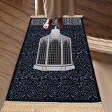 Maxbell Prayer Rug Thick Traditional Eid Ramadan Mat for Kids Men Women Ramadan Gift 70x110cm Castle