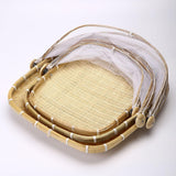 Maxbell Food Serving Tent Basket Food Storage Basket with Mesh Gauze Cover for Fruit S