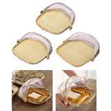 Maxbell Food Serving Tent Basket Food Storage Basket with Mesh Gauze Cover for Fruit S