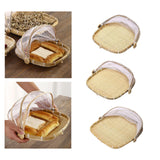 Maxbell Food Serving Tent Basket Food Storage Basket with Mesh Gauze Cover for Fruit S