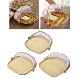 Maxbell Food Serving Tent Basket Food Storage Basket with Mesh Gauze Cover for Fruit S
