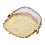 Maxbell Food Serving Tent Basket Food Storage Basket with Mesh Gauze Cover for Fruit S