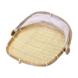 Maxbell Food Serving Tent Basket Food Storage Basket with Mesh Gauze Cover for Fruit S