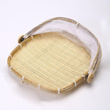 Maxbell Food Serving Tent Basket Food Storage Basket with Mesh Gauze Cover for Fruit S