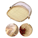 Maxbell Food Serving Tent Basket Food Storage Basket with Mesh Gauze Cover for Fruit S