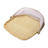 Maxbell Food Serving Tent Basket Food Storage Basket with Mesh Gauze Cover for Fruit L