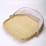 Maxbell Food Serving Tent Basket Food Storage Basket with Mesh Gauze Cover for Fruit L