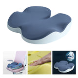 Maxbell Memory Foam Seat Cushion Support Non slip Pad for Office Home Traveling Dark Blue