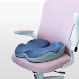 Maxbell Memory Foam Seat Cushion Support Non slip Pad for Office Home Traveling Dark Blue