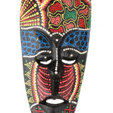 Maxbell African Totem Mask Crafts Full of Colors Dot African Mask for Bedroom Garden 10.5x25cm