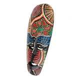 Maxbell African Totem Mask Crafts Full of Colors Dot African Mask for Bedroom Garden 10.5x25cm