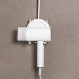 Maxbell Adjustable Hair Dryer Holder Punch Free 180 Degrees Rotation Blow Dryer Rack gray