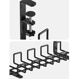 Maxbell No Punch Plug Board Cable Organizer Desk Cord Organizer for Desk Office Home