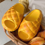 Maxbell Pineapple Bread Slippers Soft Summer Home Shoes for Household Indoor Bedroom ;40-41