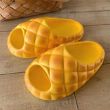 Maxbell Pineapple Bread Slippers Soft Summer Home Shoes for Household Indoor Bedroom ;40-41